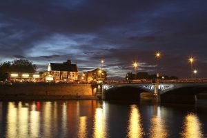 Nottingham Trent Bridge at night